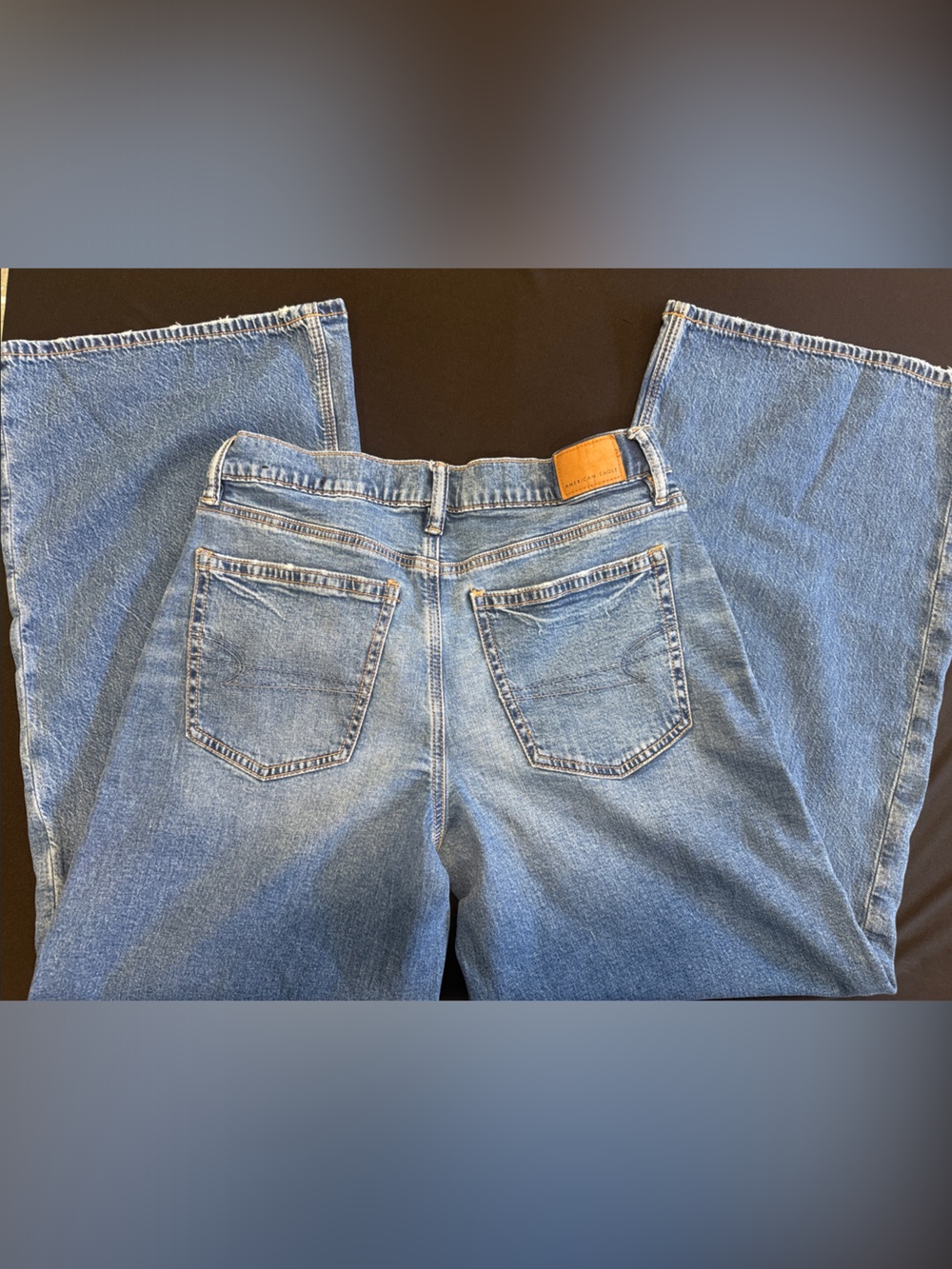 American Eagle Outfitters Blue Wide-Leg Denim Jeans - Picture 5 of 5